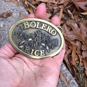 VINTAGE CHEVRON CHEMICAL Co. ORTHO, BOLERO RICE BELT BUCKLE